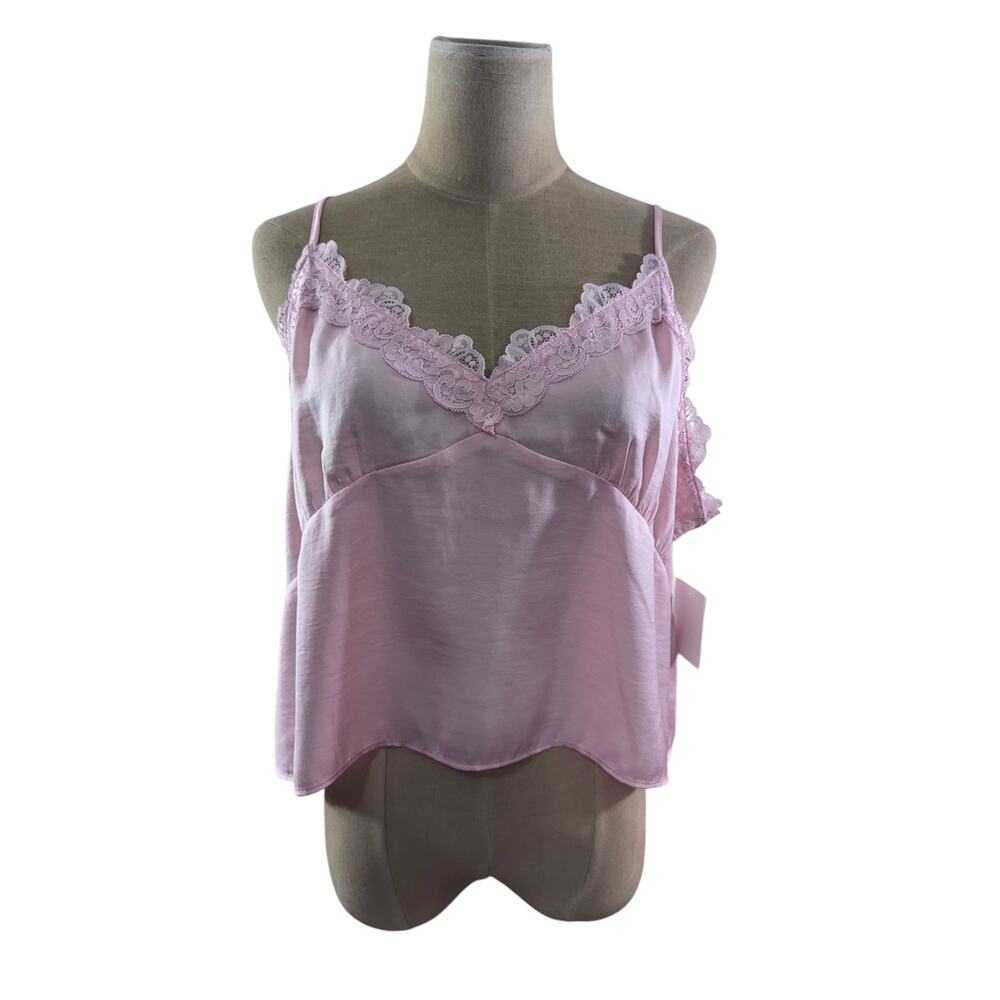 NWT!!"Abound" Pink Crop Cami, Babydoll Top, Cropped, Spaghetti Straps,Fairy,Y2K‎